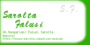 sarolta falusi business card